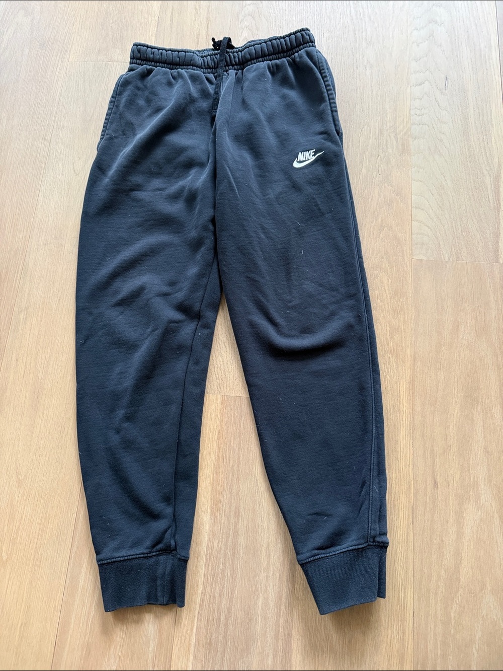 Nike Black Mens Jogger Pants with White Swoosh